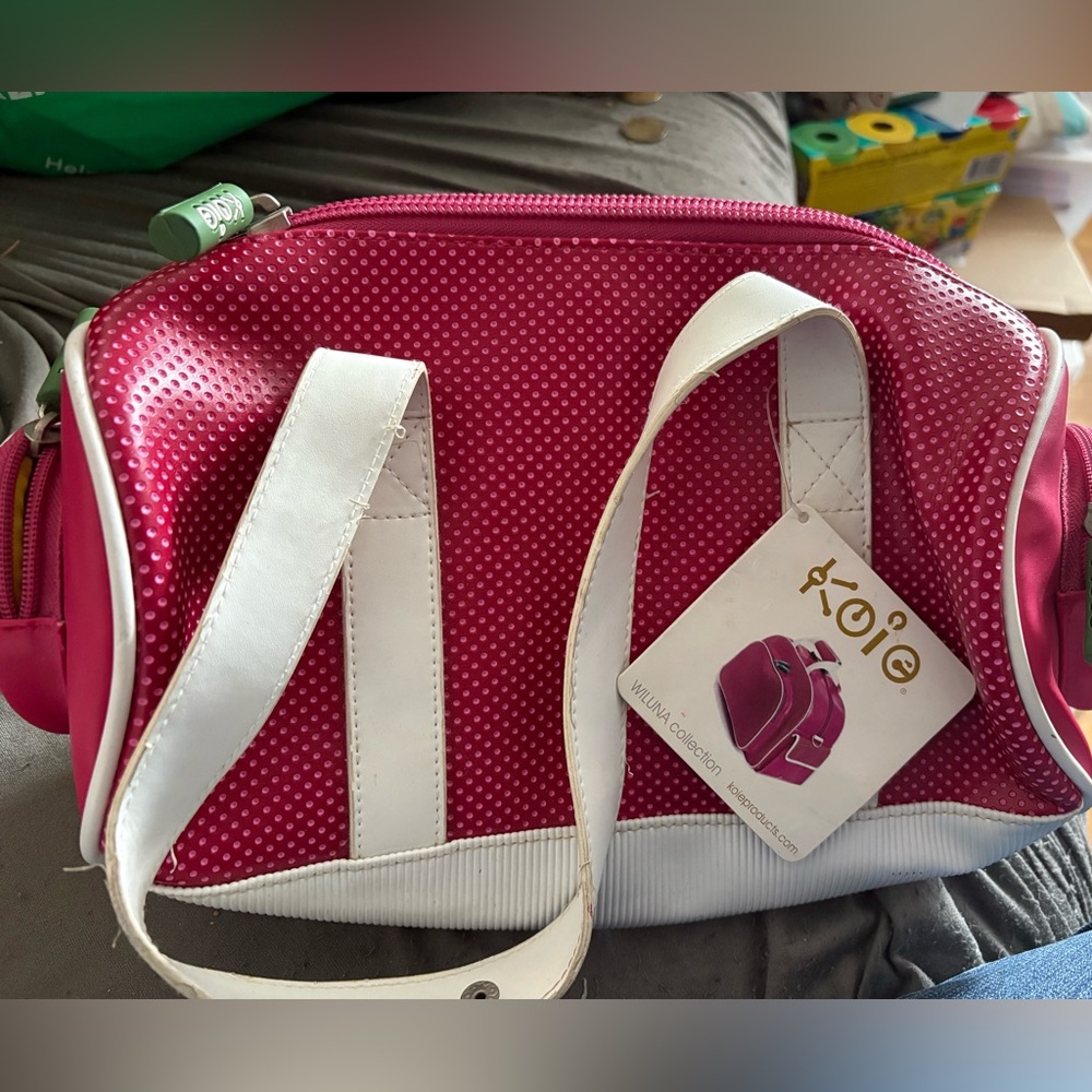 Koie Pink and White Women's Bag